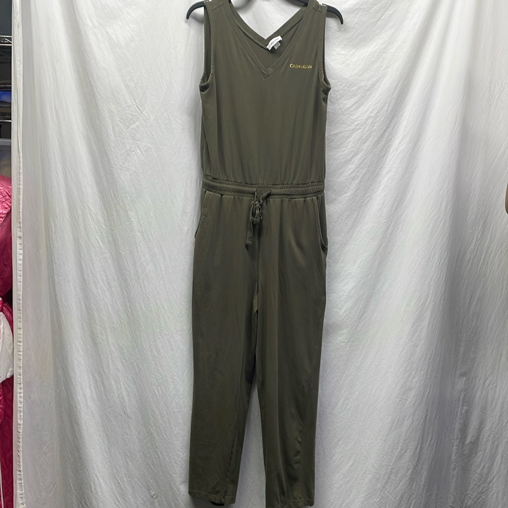Calvin Klein Women's Logo Green Jumpsuit